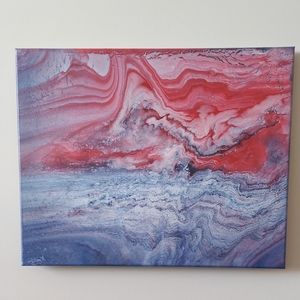 4th of July Collection 2022 "A" Paint Pour Painting Original
